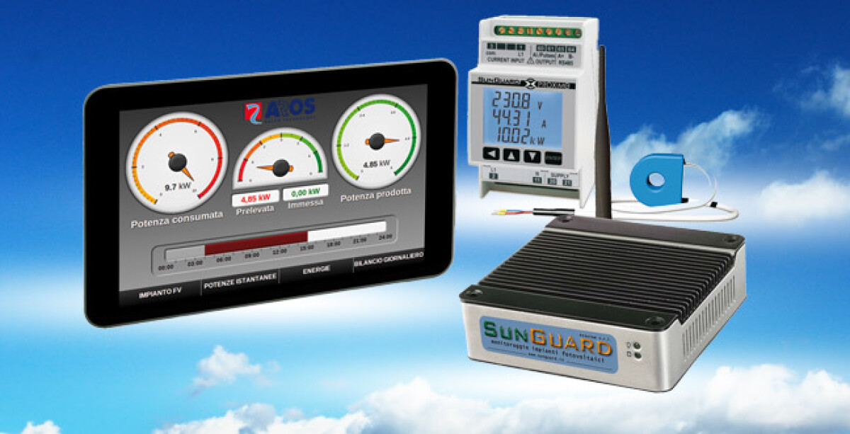 Monitoraggio fotovoltaico e consumi in un'unica soluzione con SunGuard  Energy Touch